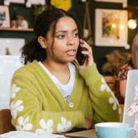 woman talking on the phone