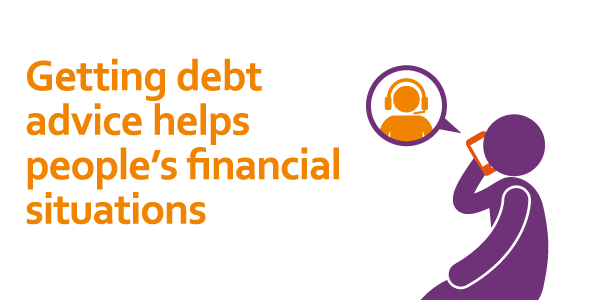getting debt advice helps people’s financial situations